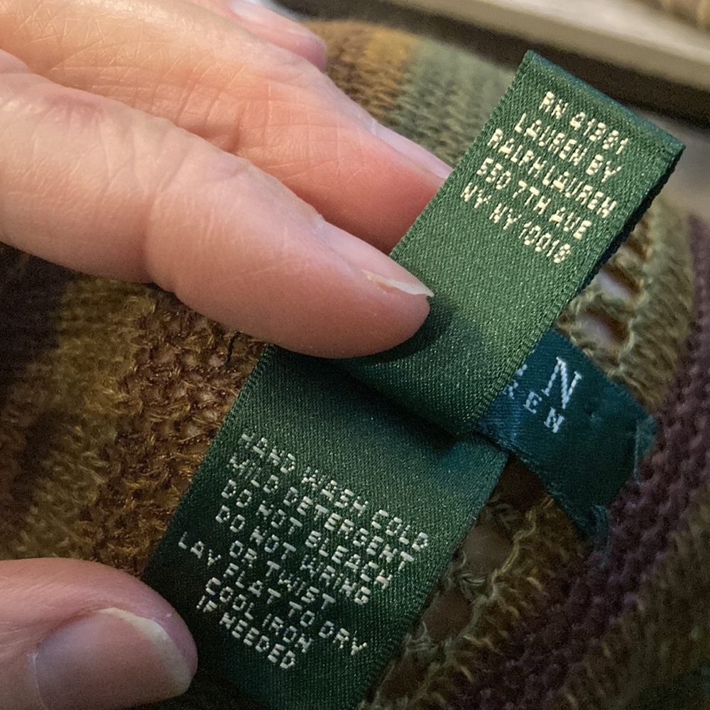 Lauren Ralph Lauren silk/linen open front cardigan - Picture 8 of 8